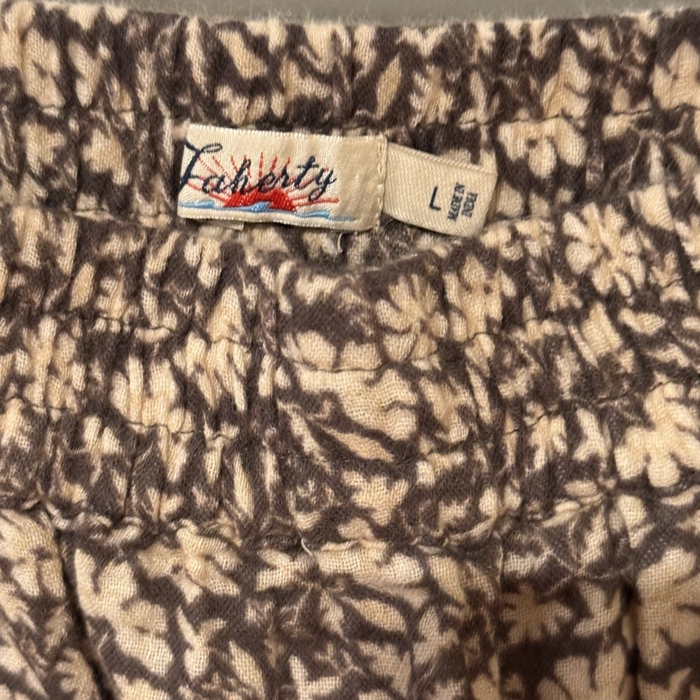 Faherty Brown and White Floral Skirt - Picture 3 of 3